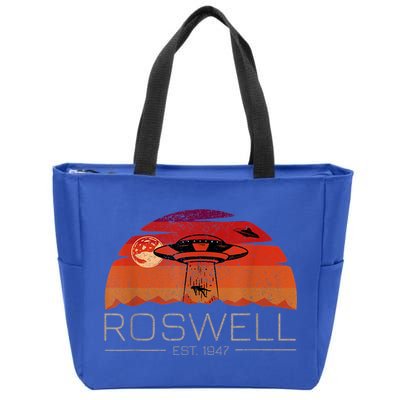 Roswell 1947 Vintage Alien UFO New Mexico Zip Tote Bag