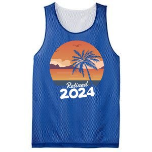 Retired 2024 Beach Palm Tree Summer Vibes Mesh Reversible Basketball Jersey Tank