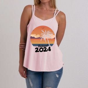 Retired 2024 Beach Palm Tree Summer Vibes Women's Strappy Tank