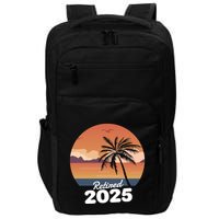 Retired 2025 Beach Palm Tree Summer Vibes Impact Tech Backpack