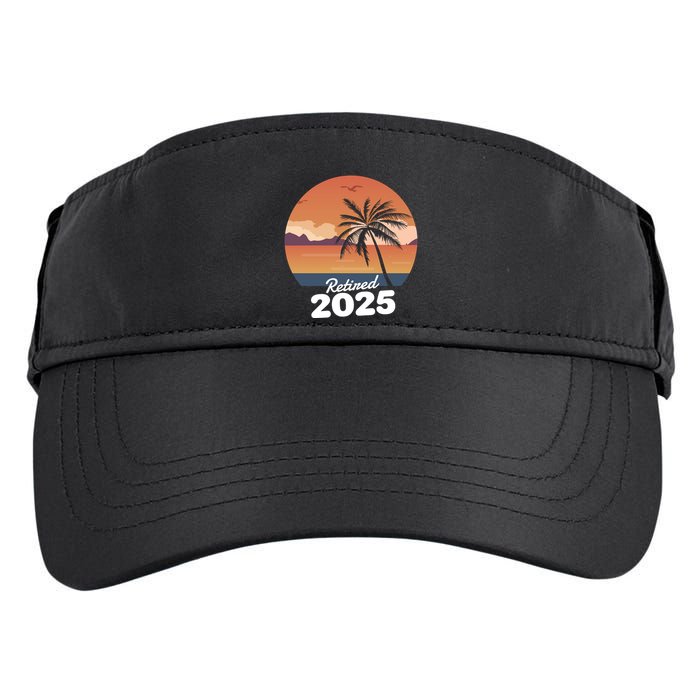 Retired 2025 Beach Palm Tree Summer Vibes Adult Drive Performance Visor