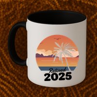 Retired 2025 Beach Palm Tree Summer Vibes Mug