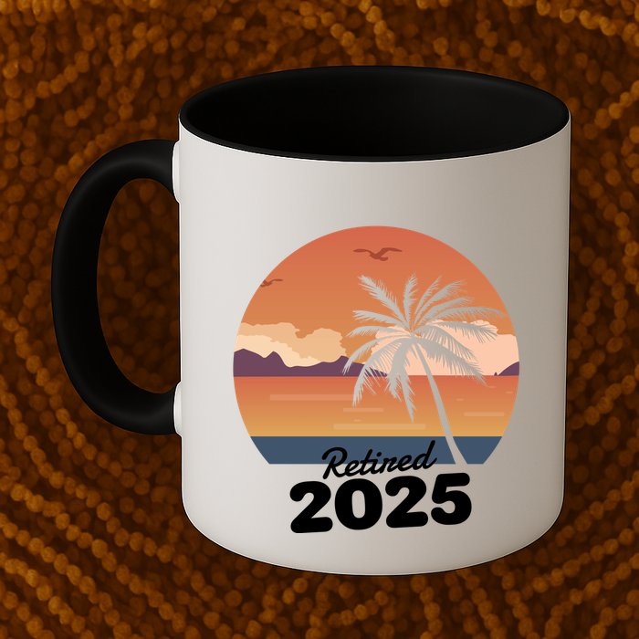 Retired 2025 Beach Palm Tree Summer Vibes Mug