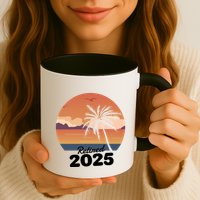 Retired 2025 Beach Palm Tree Summer Vibes Mug