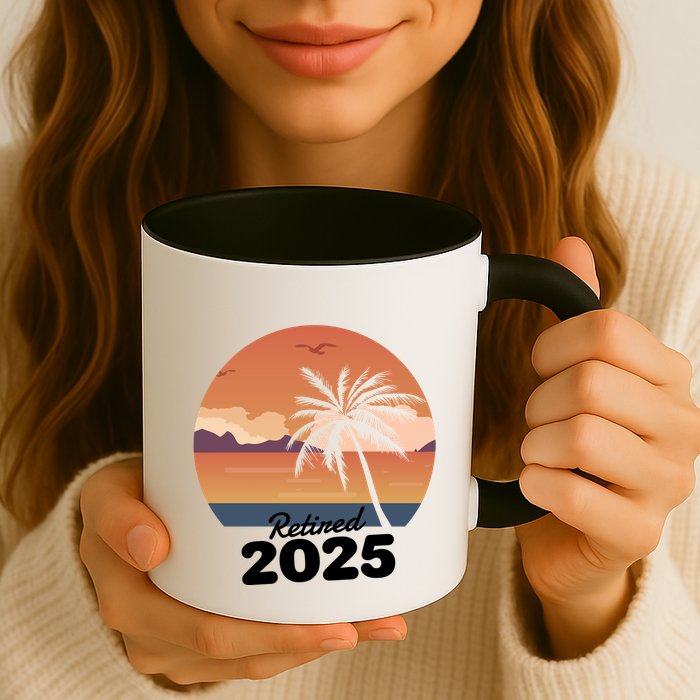 Retired 2025 Beach Palm Tree Summer Vibes Mug