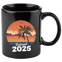Retired 2025 Beach Palm Tree Summer Vibes 11oz C Handle Ceramic Mug