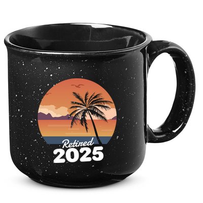 Retired 2025 Beach Palm Tree Summer Vibes 15oz Campfire Ceramic Mug