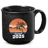 Retired 2025 Beach Palm Tree Summer Vibes 15oz Campfire Ceramic Mug