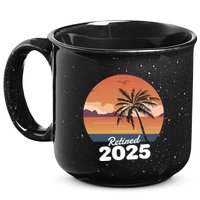 Retired 2025 Beach Palm Tree Summer Vibes 15oz Campfire Ceramic Mug