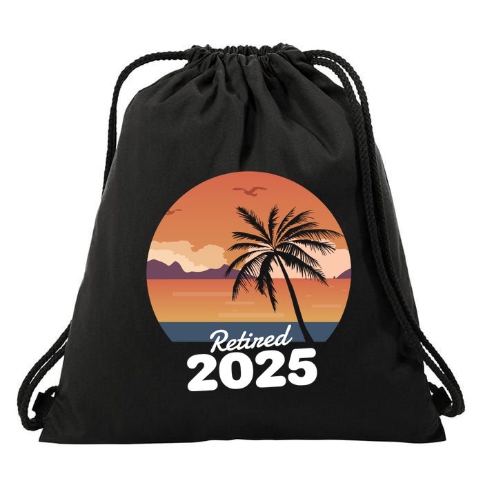 Retired 2025 Beach Palm Tree Summer Vibes Drawstring Bag