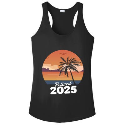 Retired 2025 Beach Palm Tree Summer Vibes Ladies PosiCharge Competitor Racerback Tank