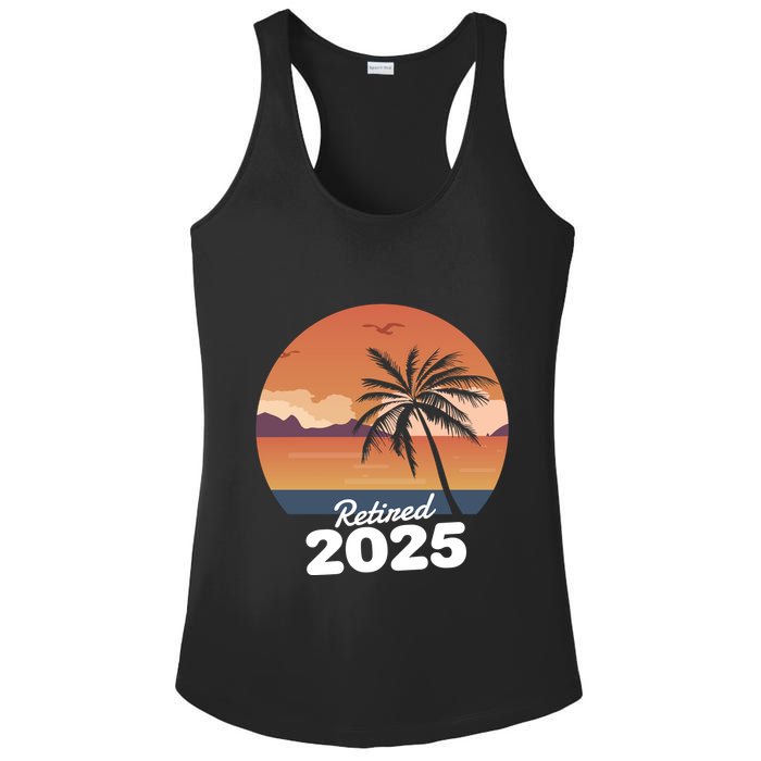 Retired 2025 Beach Palm Tree Summer Vibes Ladies PosiCharge Competitor Racerback Tank