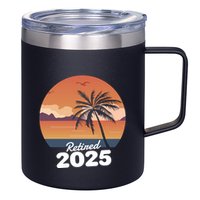 Retired 2025 Beach Palm Tree Summer Vibes 12oz Stainless Steel Coffee Mug