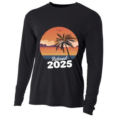 Retired 2025 Beach Palm Tree Summer Vibes Cooling Performance Long Sleeve Crew
