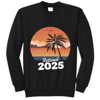 Retired 2025 Beach Palm Tree Summer Vibes Tall Sweatshirt