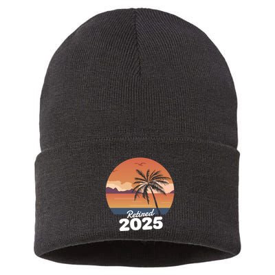 Retired 2025 Beach Palm Tree Summer Vibes Sustainable Knit Beanie