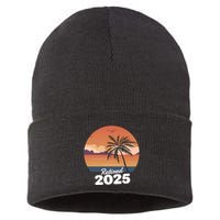 Retired 2025 Beach Palm Tree Summer Vibes Sustainable Knit Beanie