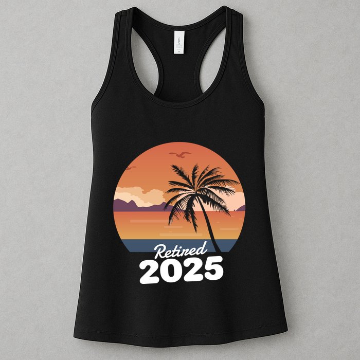 Retired 2025 Beach Palm Tree Summer Vibes Womens Tank Top