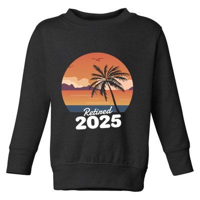 Retired 2025 Beach Palm Tree Summer Vibes Toddler Sweatshirt