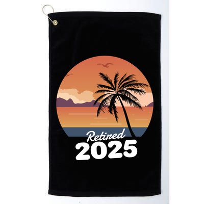 Retired 2025 Beach Palm Tree Summer Vibes Golf Towel