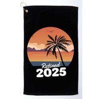 Retired 2025 Beach Palm Tree Summer Vibes Golf Towel