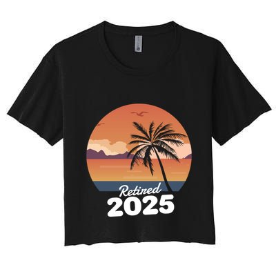 Retired 2025 Beach Palm Tree Summer Vibes Crop Top