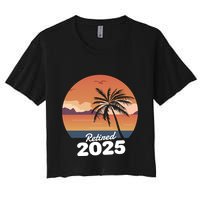 Retired 2025 Beach Palm Tree Summer Vibes Crop Top