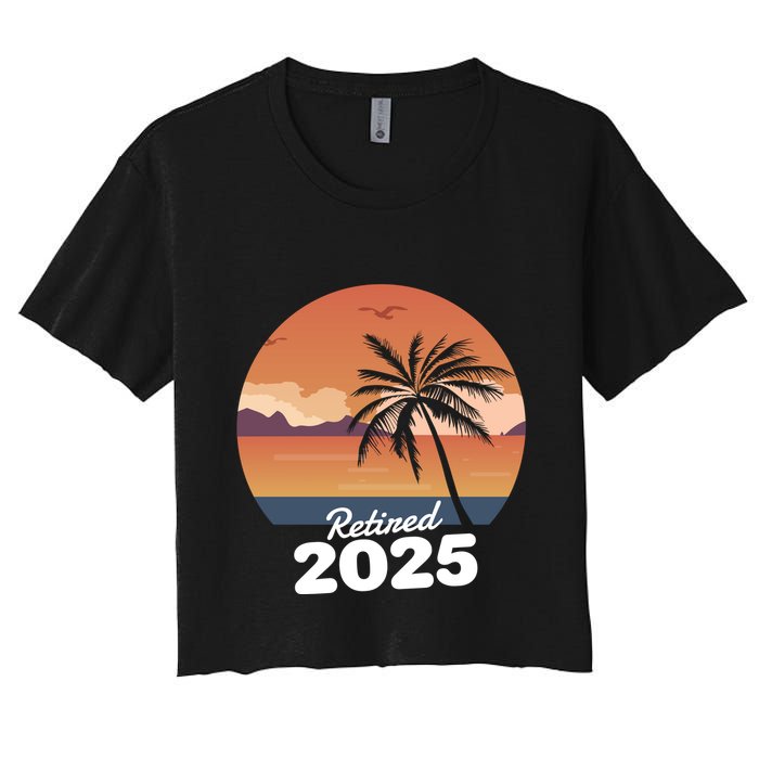 Retired 2025 Beach Palm Tree Summer Vibes Crop Top