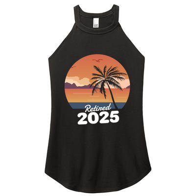 Retired 2025 Beach Palm Tree Summer Vibes Women's Perfect Tri Rocker Tank