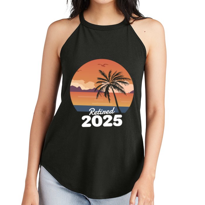 Retired 2025 Beach Palm Tree Summer Vibes Women's Perfect Tri Rocker Tank