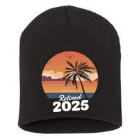 Retired 2025 Beach Palm Tree Summer Vibes Short Acrylic Beanie