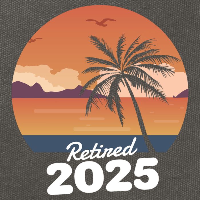 Retired 2025 Beach Palm Tree Summer Vibes Cotton Canvas Backpack