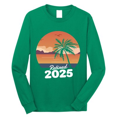 Retired 2025 Beach Palm Tree Summer Vibes Long Sleeve Shirt