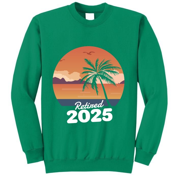 Retired 2025 Beach Palm Tree Summer Vibes Sweatshirt