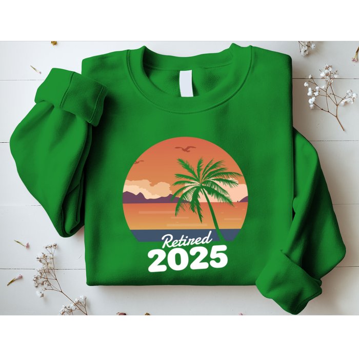 Retired 2025 Beach Palm Tree Summer Vibes Sweatshirt