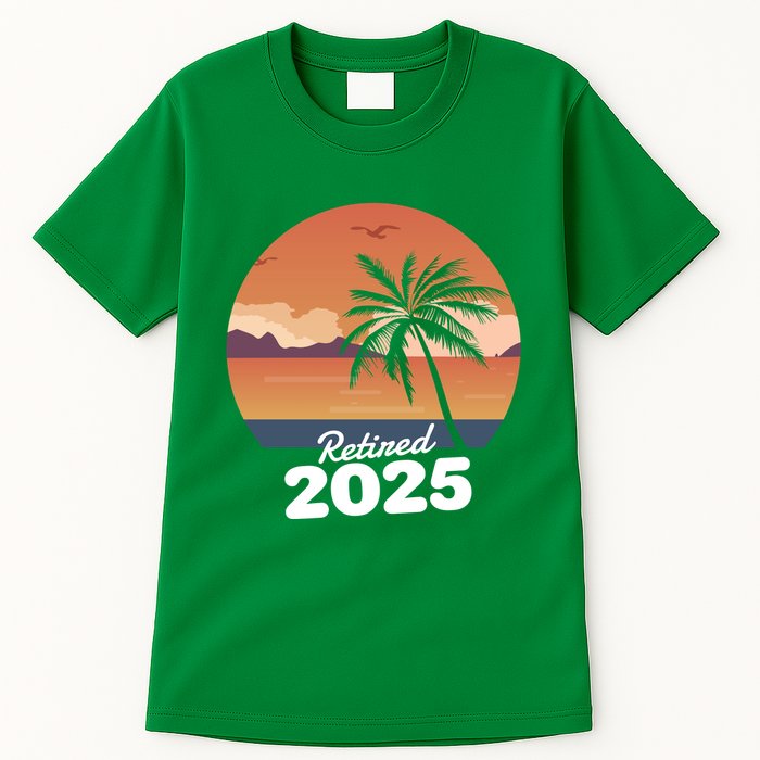Retired 2025 Beach Palm Tree Summer Vibes Tall T-Shirt