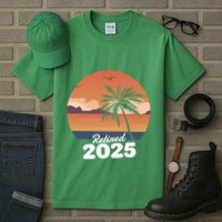 Retired 2025 Beach Palm Tree Summer Vibes Tall T-Shirt