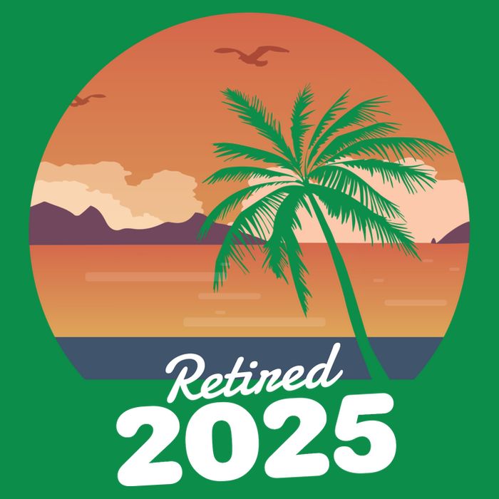 Retired 2025 Beach Palm Tree Summer Vibes Button