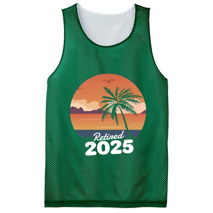 Retired 2025 Beach Palm Tree Summer Vibes Mesh Reversible Basketball Jersey Tank