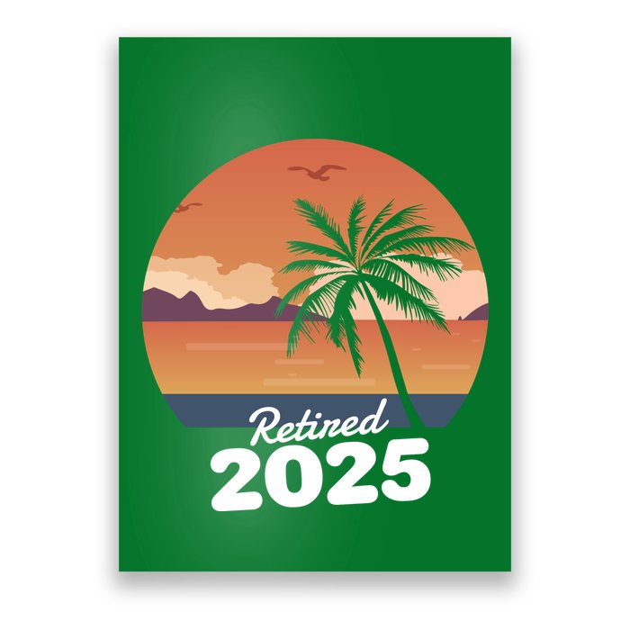 Retired 2025 Beach Palm Tree Summer Vibes Poster