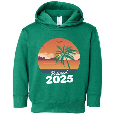 Retired 2025 Beach Palm Tree Summer Vibes Toddler Hoodie