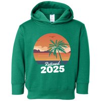 Retired 2025 Beach Palm Tree Summer Vibes Toddler Hoodie