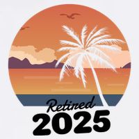 Retired 2025 Beach Palm Tree Summer Vibes Garment-Dyed Sweatshirt