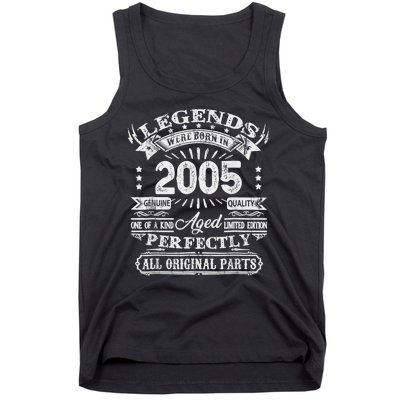 Retro 2005 Birthday 19th Bday Vintage 19 Year Old Tank Top