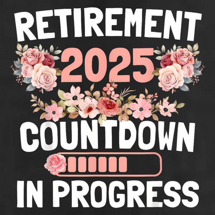 Retirement 2025 Countdown In Progress Funny Flower Knit Cap Winter Beanie