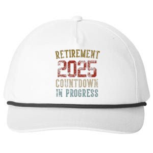 Retirement 2025 Countdown In Progress Retired 2025 Snapback Five-Panel Rope Hat