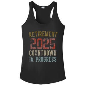 Retirement 2025 Countdown In Progress Retired 2025 Ladies PosiCharge Competitor Racerback Tank