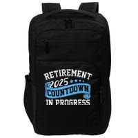 Retirement 2025 Countdown In Progress Funny Retiring Retired Gift Impact Tech Backpack