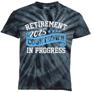 Retirement 2025 Countdown In Progress Funny Retiring Retired Gift Kids Tie-Dye T-Shirt