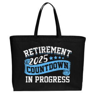 Retirement 2025 Countdown In Progress Funny Retiring Retired Gift Cotton Canvas Jumbo Tote